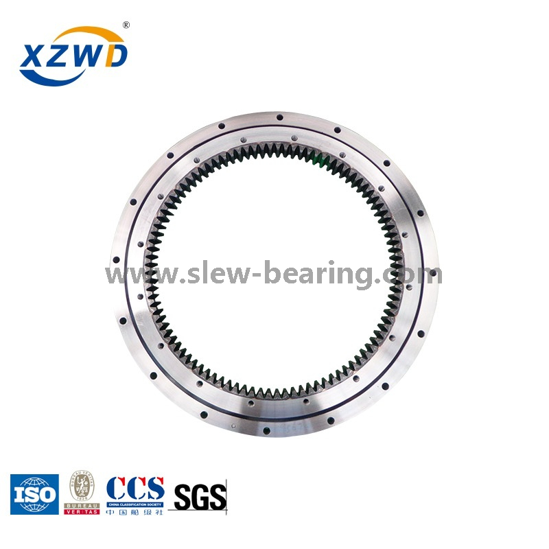 Single Row Four Point Contact Ball Slewing Bearing (HS) Internal Gear for ship crane