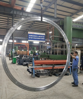 High Quality Three Row Roller External Gear Large Slewing Bearing For Port Crane